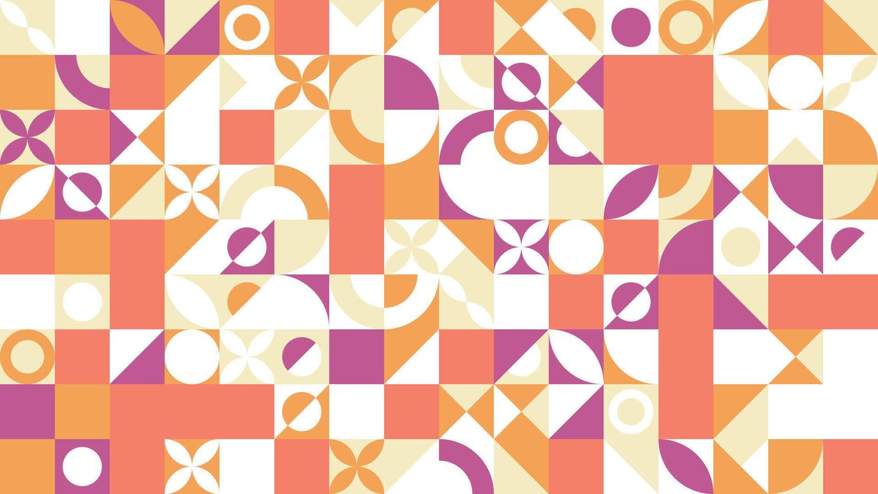 Colorful Mid-Century Grid Design Background vector
