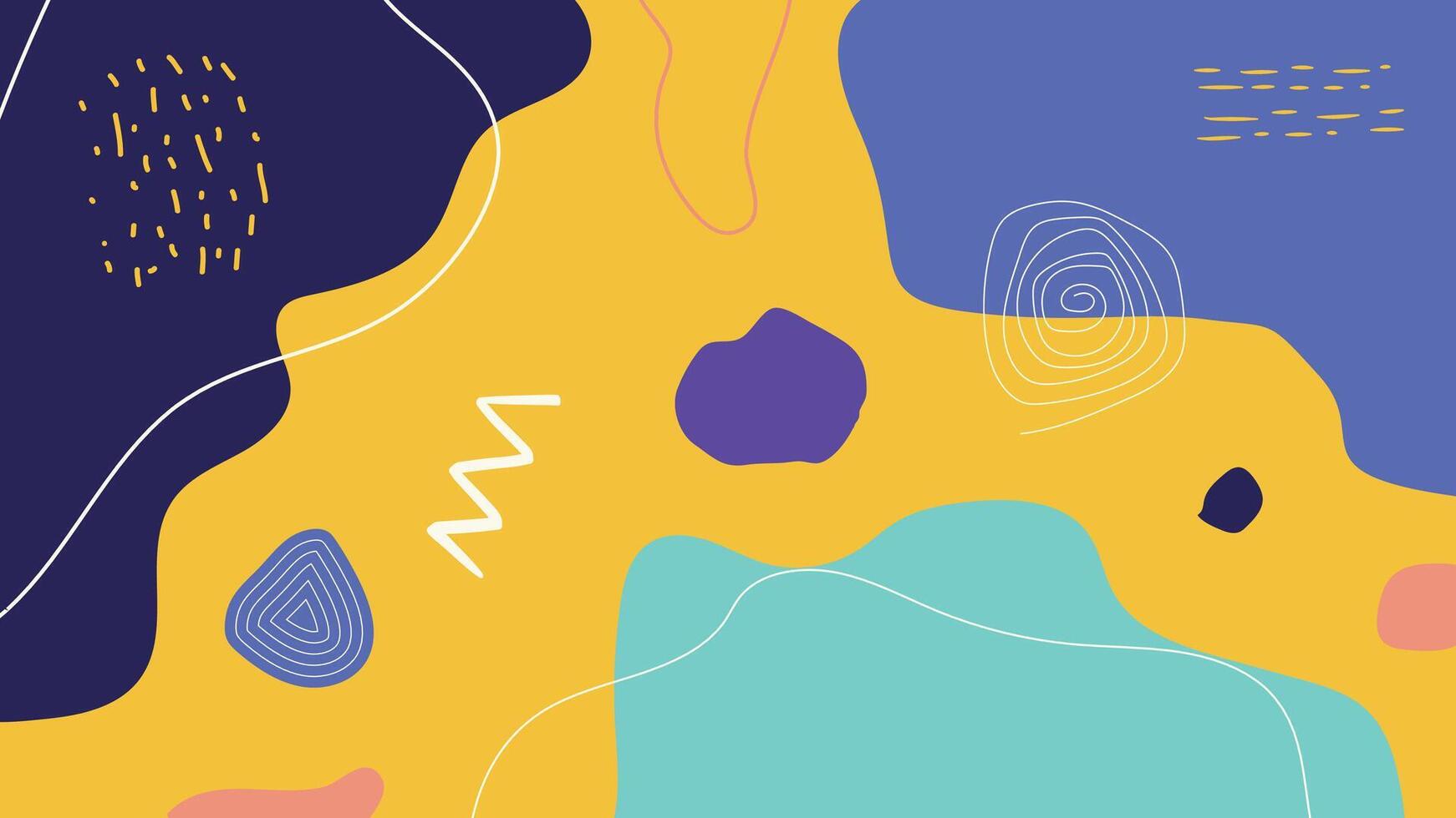 Energetic Abstract Art with Hand drawn Accents vector