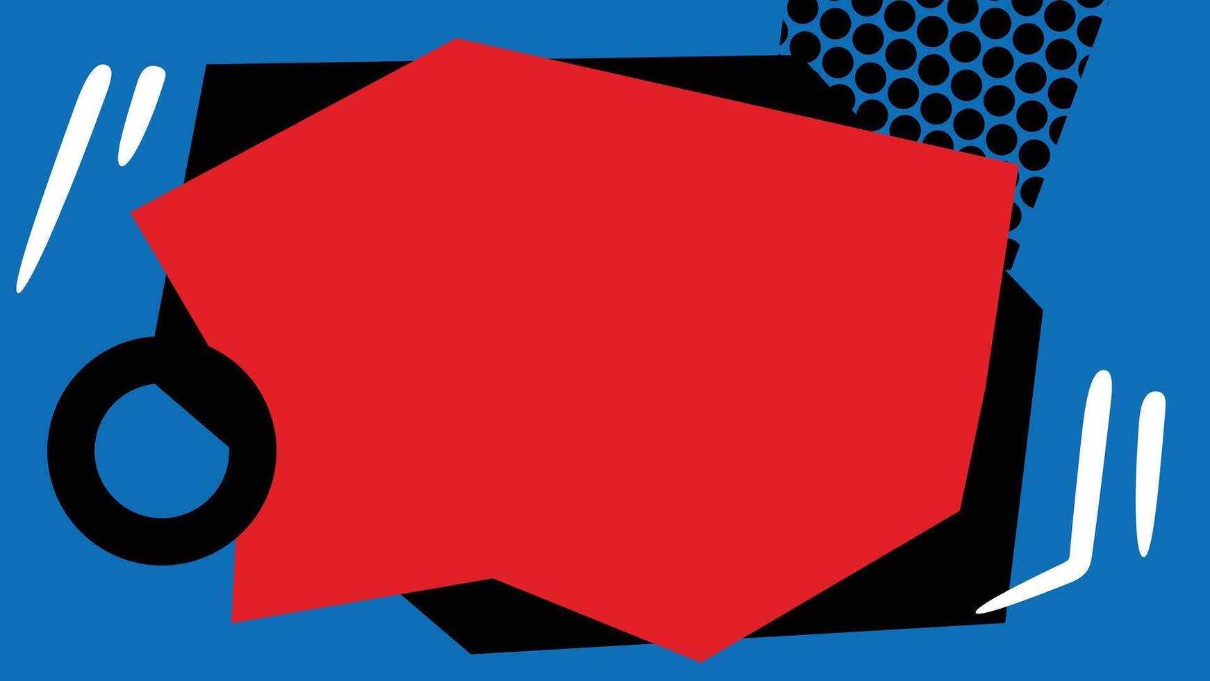 Bold Blue Pop Art Layout with Circles Background vector