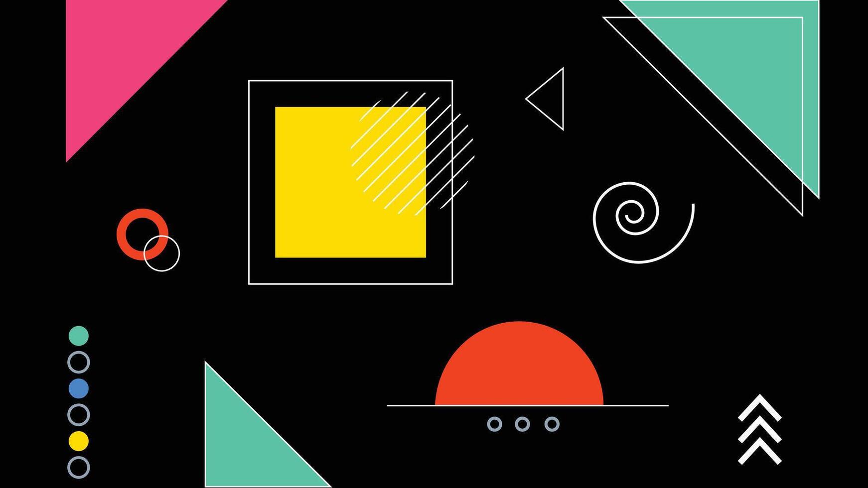 Abstract Retro Memphis Background vector