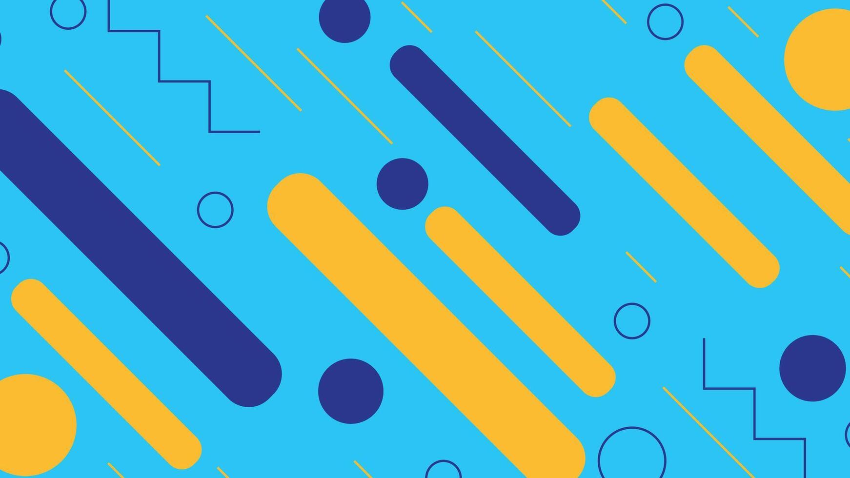 Modern Abstract Composition in Light Blue Yellow vector