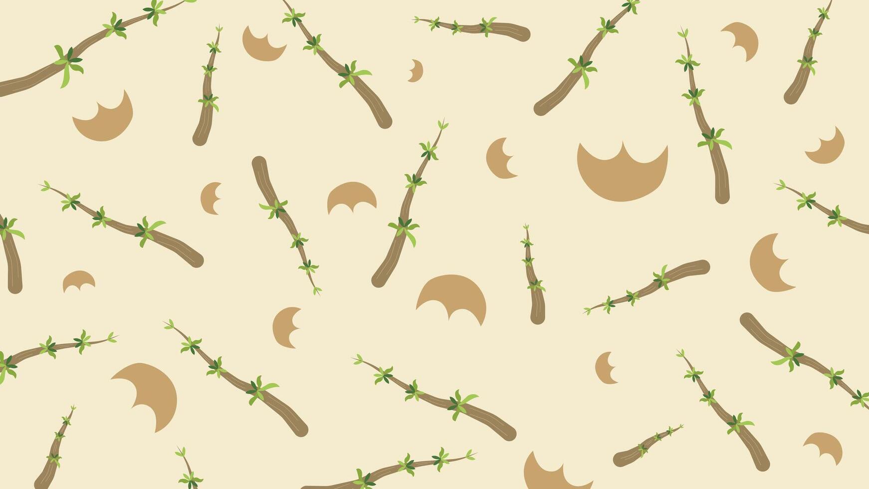 Cinnamon Sticks and Spice Elements Background vector