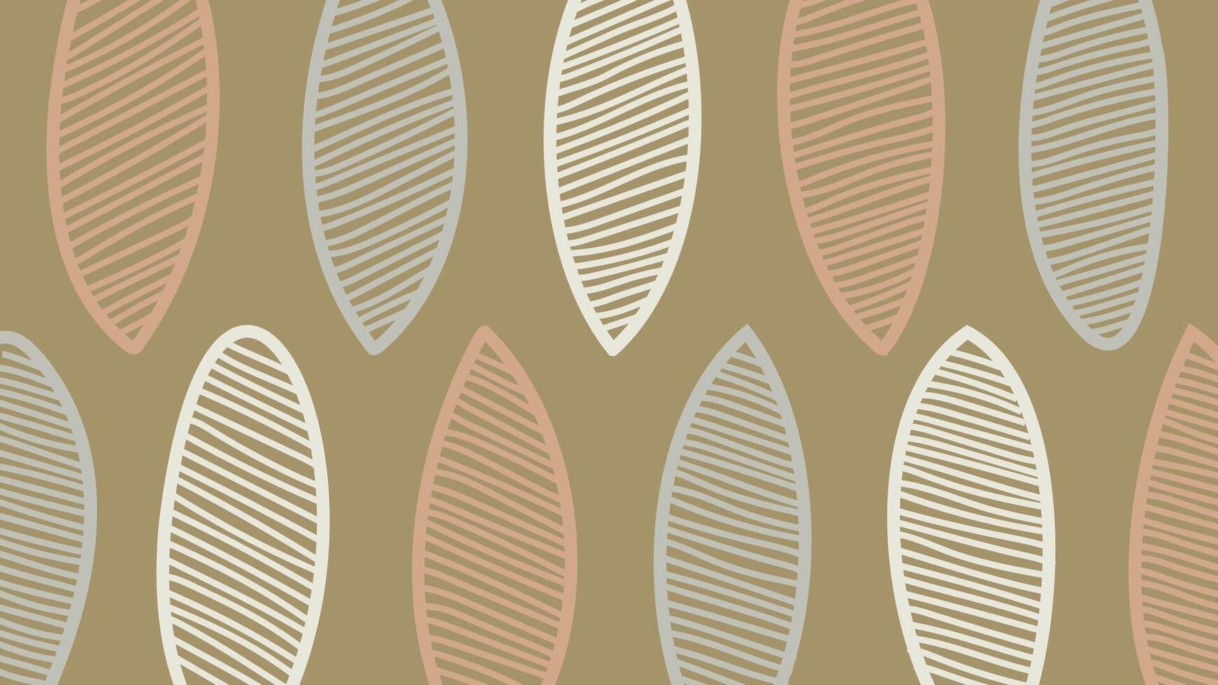 Leaf-Like Vertical Elements in Soft Lines vector