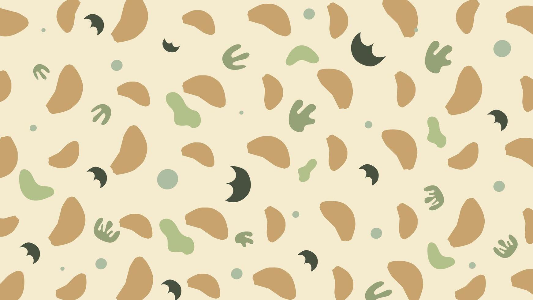 Organic Texture Doodle Elements on Beige vector