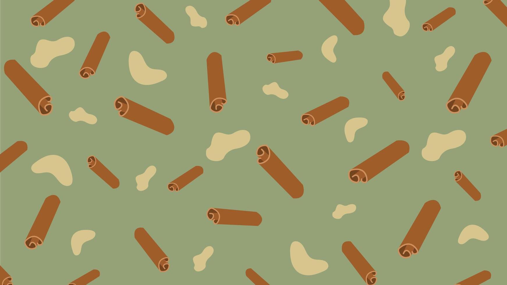 Herbal Leaves on Beige Background vector