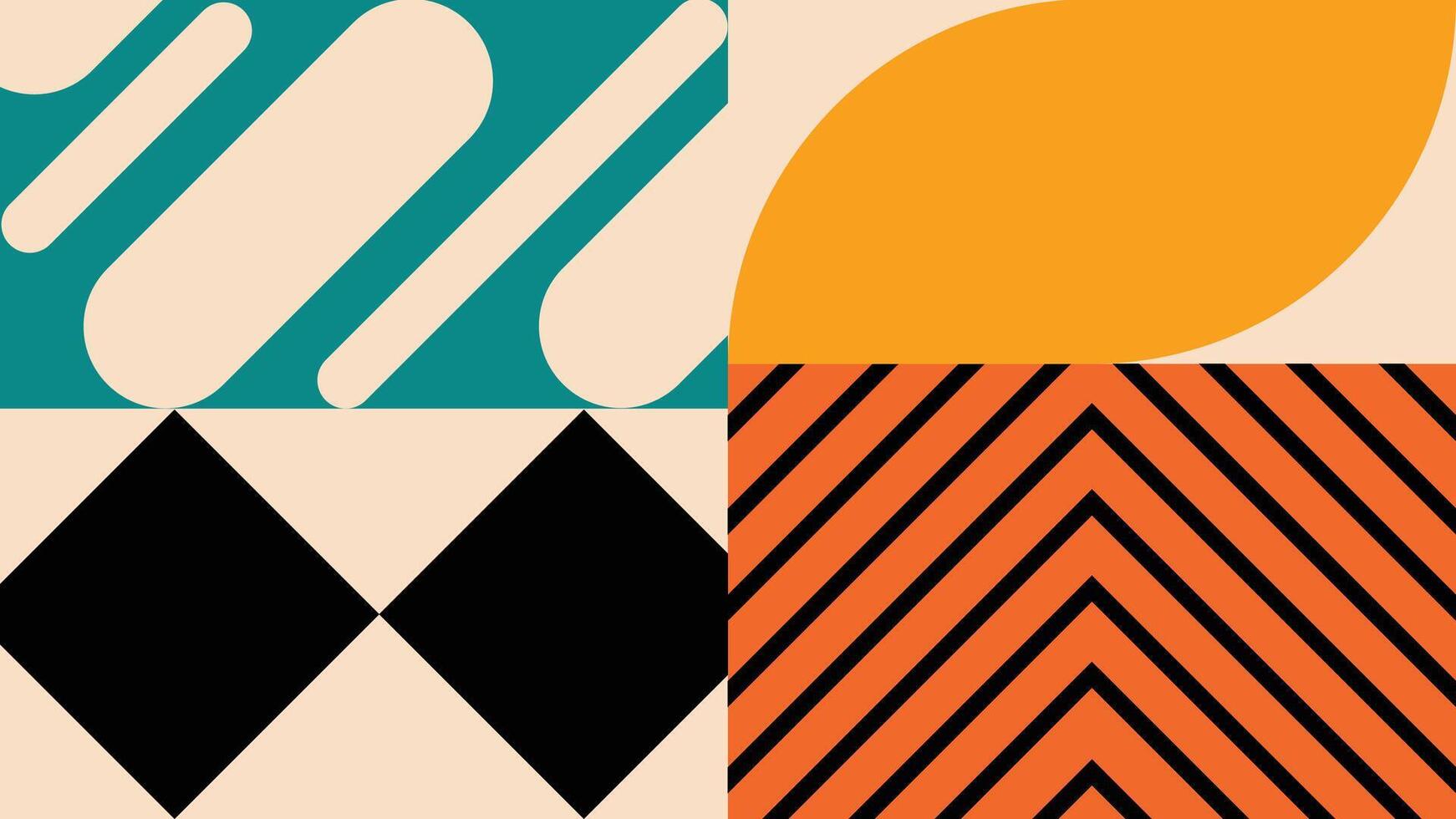 Retro Diamond Geometric Composition Background vector