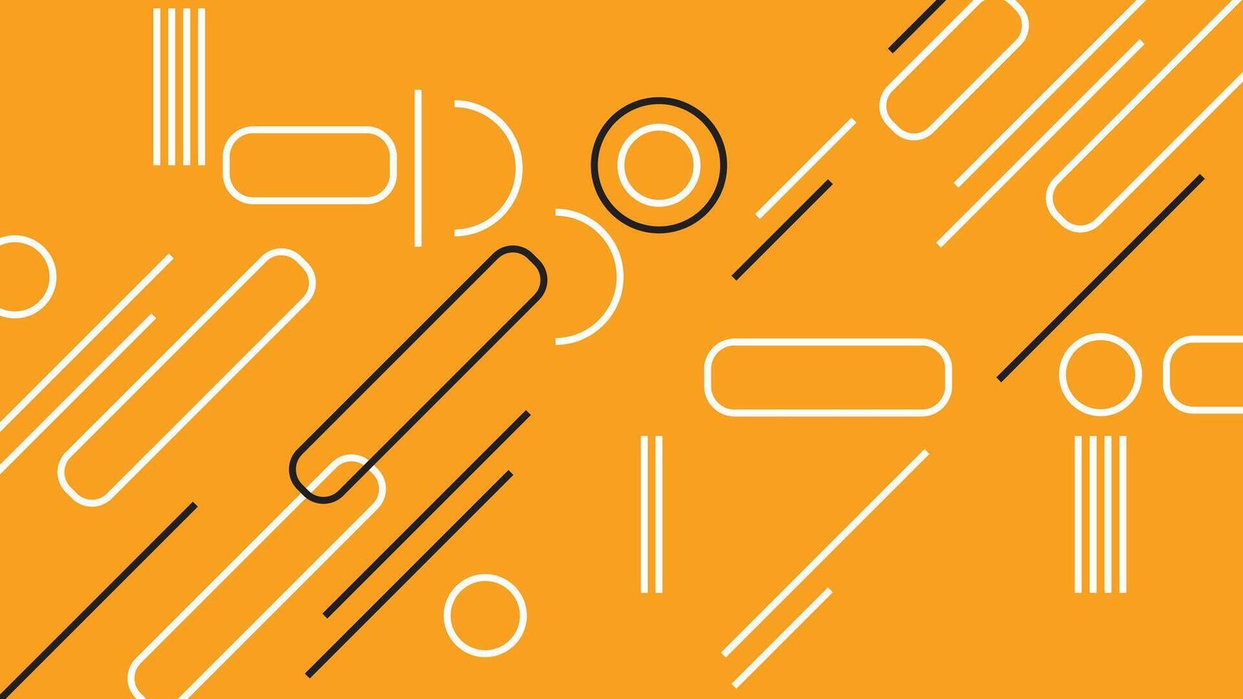 Dynamic Abstract Background with Lines on Orange vector