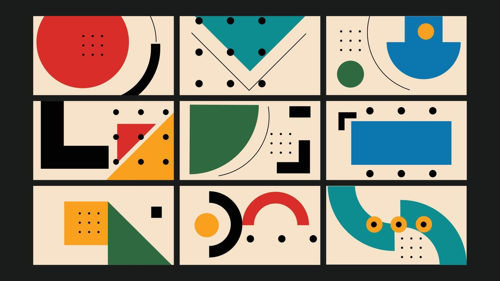 Modern Abstract Geometric Background Set vector