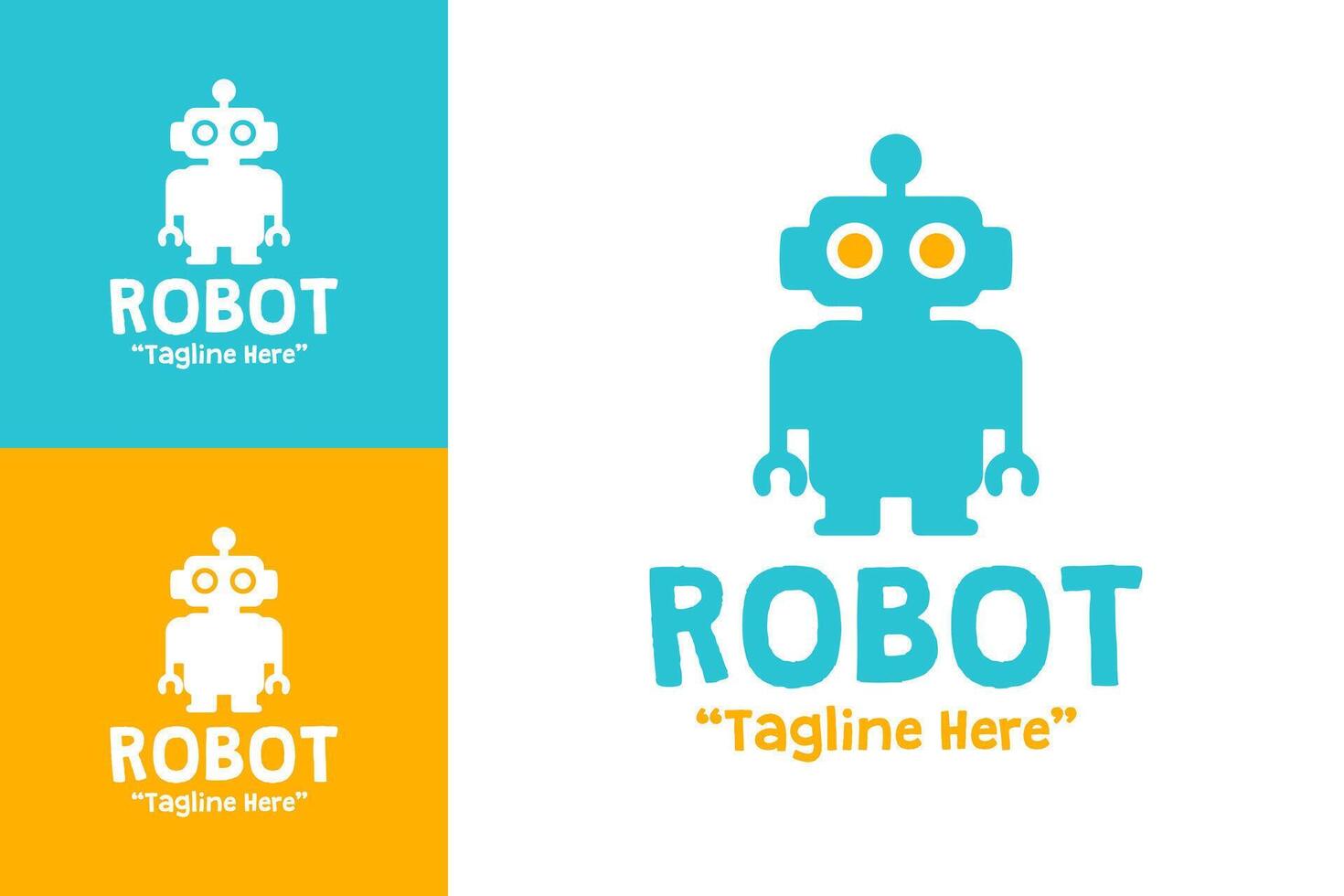 Colorful and Fun Children's Toy Store Logo with Toy Robot Design vector