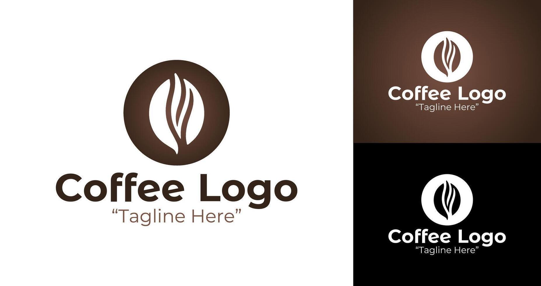 Elegant and Stylish Coffee Bean Logo Design for Your Brand vector