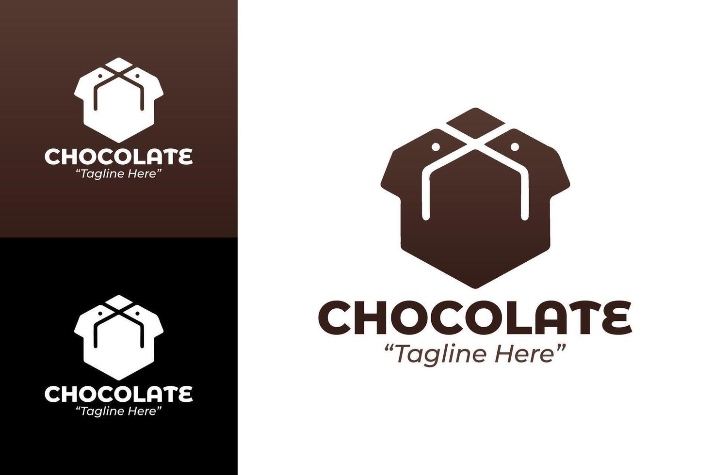 Minimalist Chocolate Packaging and Branding with Elegant Logo Designs vector