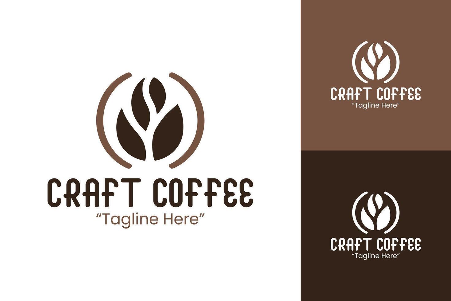 Modern Craft Coffee Logo Design for Coffee Lovers and Brands vector