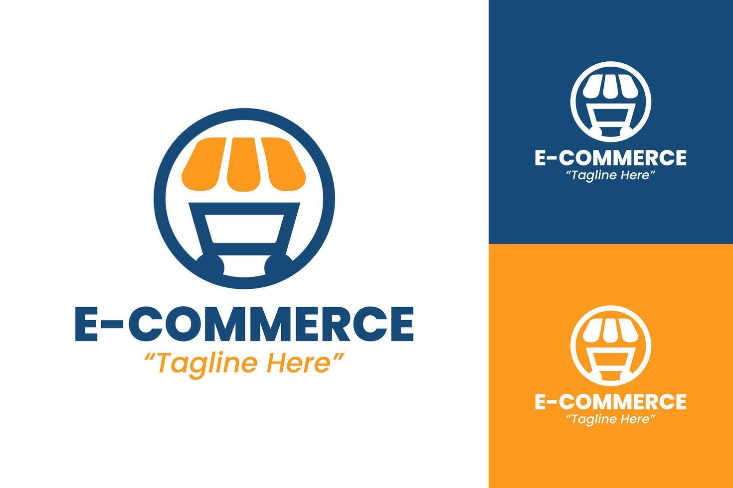 Professional E-Commerce Logo Designs for Online Business Branding vector