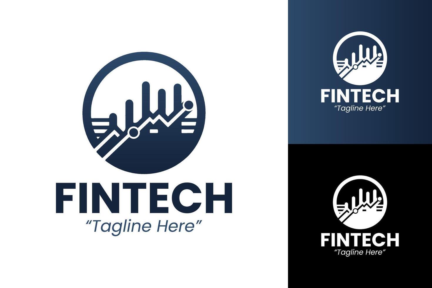 Modern Professional Fintech Logos for Financial and Investment Services vector