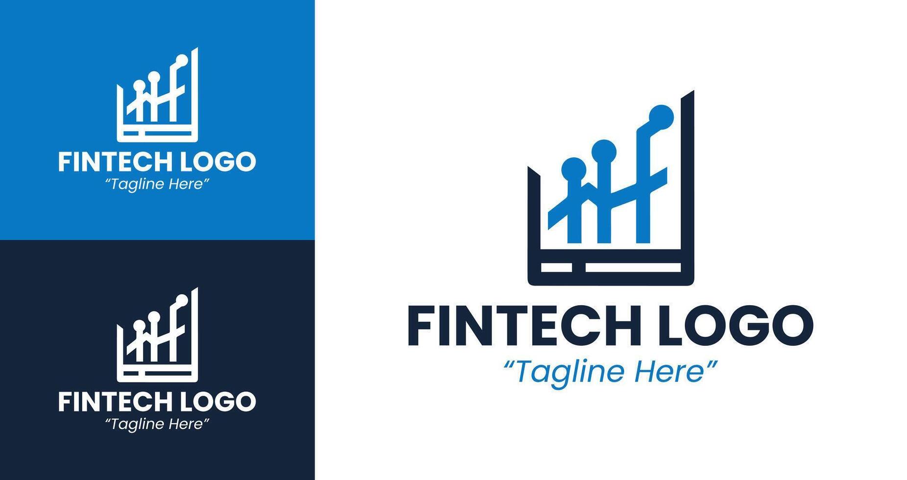Custom Fintech Logo Design for Professional Financial Brands and Startups vector