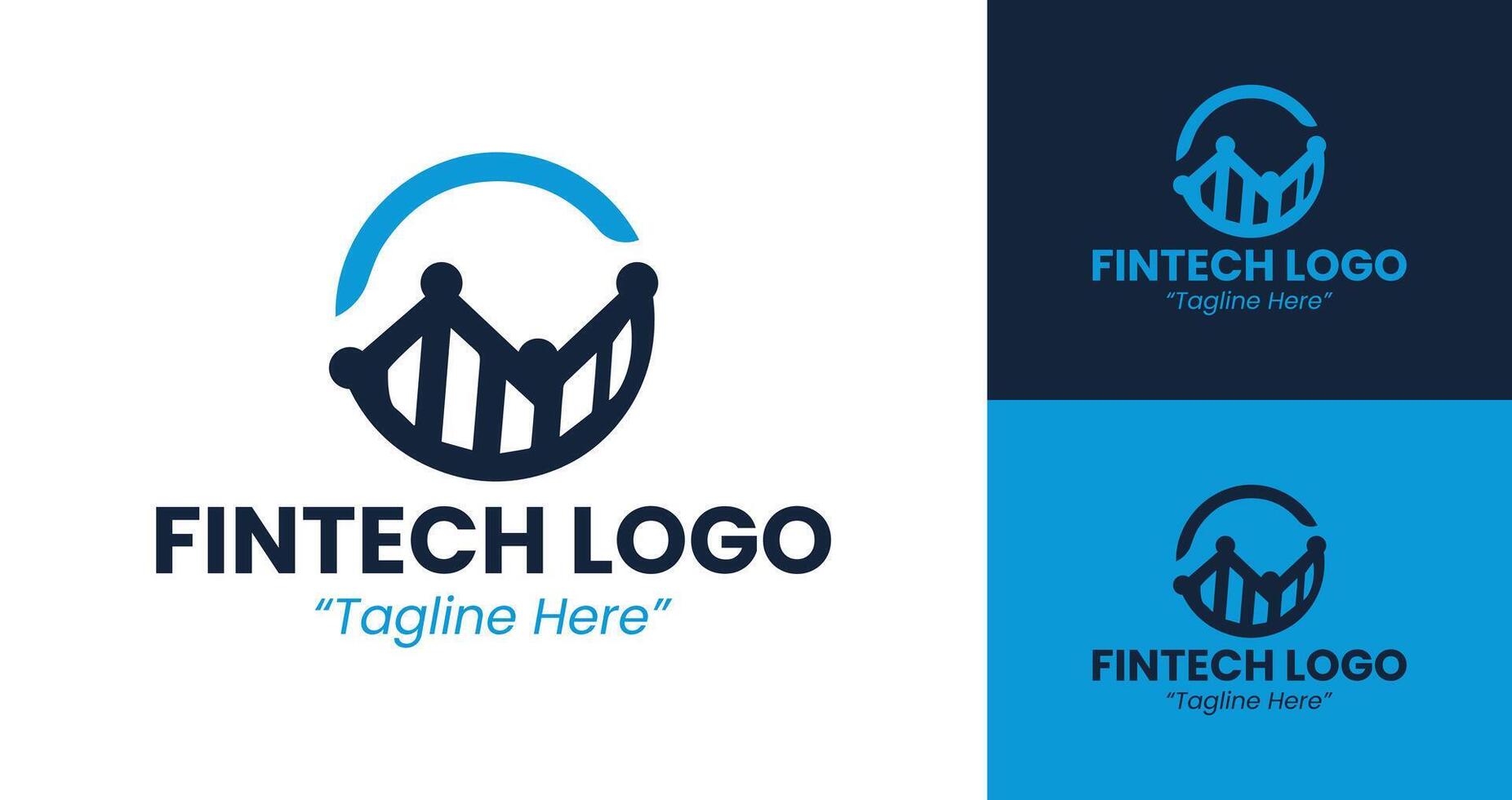 Elegant Fintech Logo for Future-Oriented Financial and Technology Firms vector