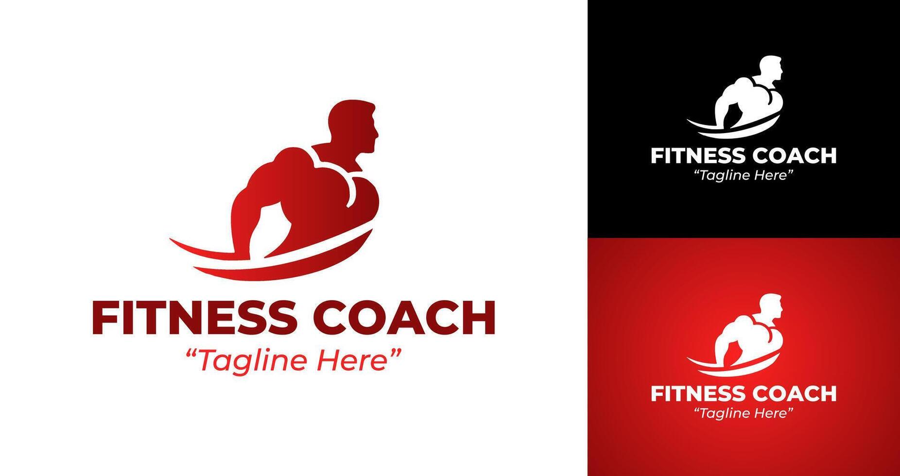 Creative Fitness Coach Logos for Gym Branding and Health Coach Identity vector