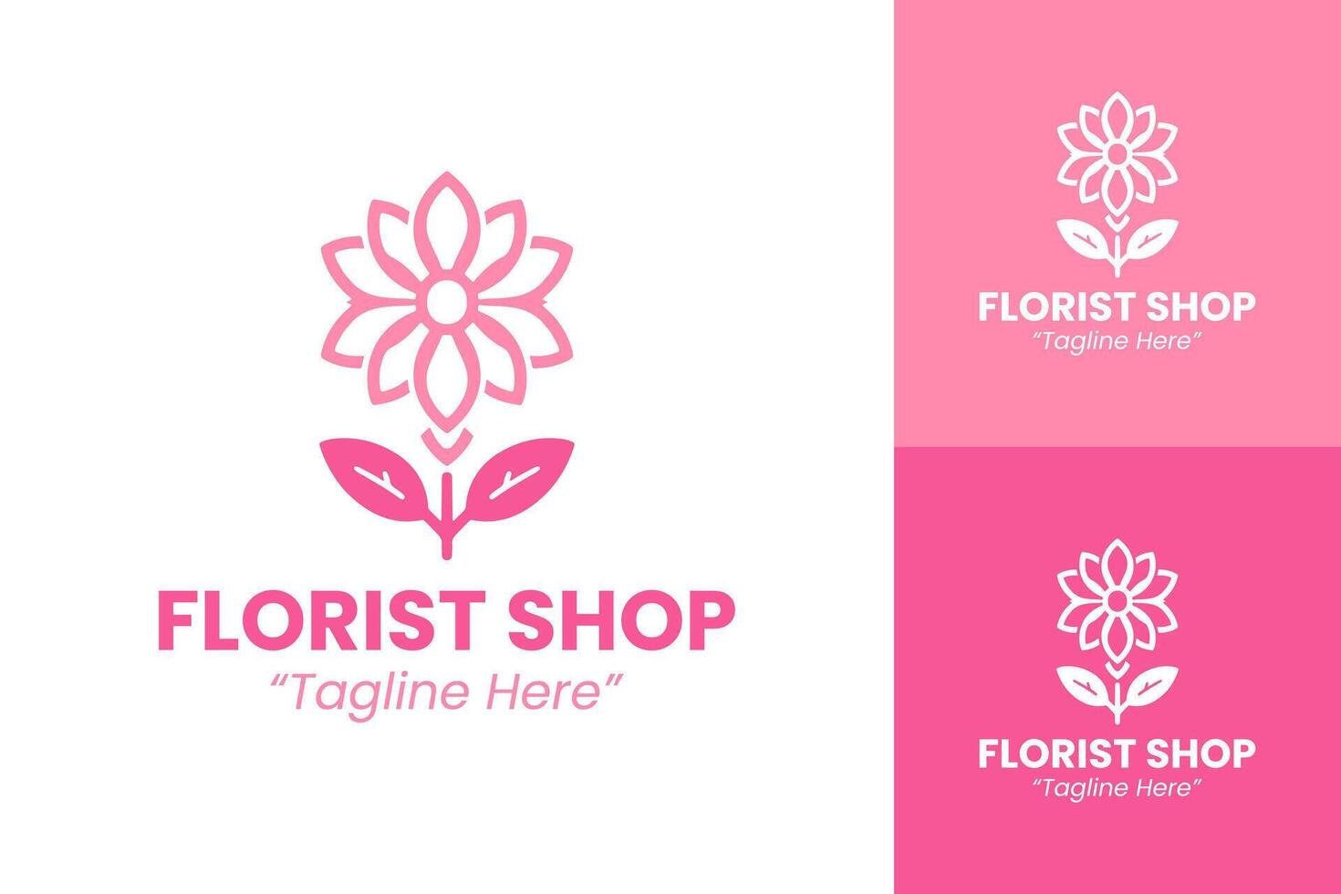 Minimalist Floral Logos for Elegant Florist Branding and Flower Shops vector