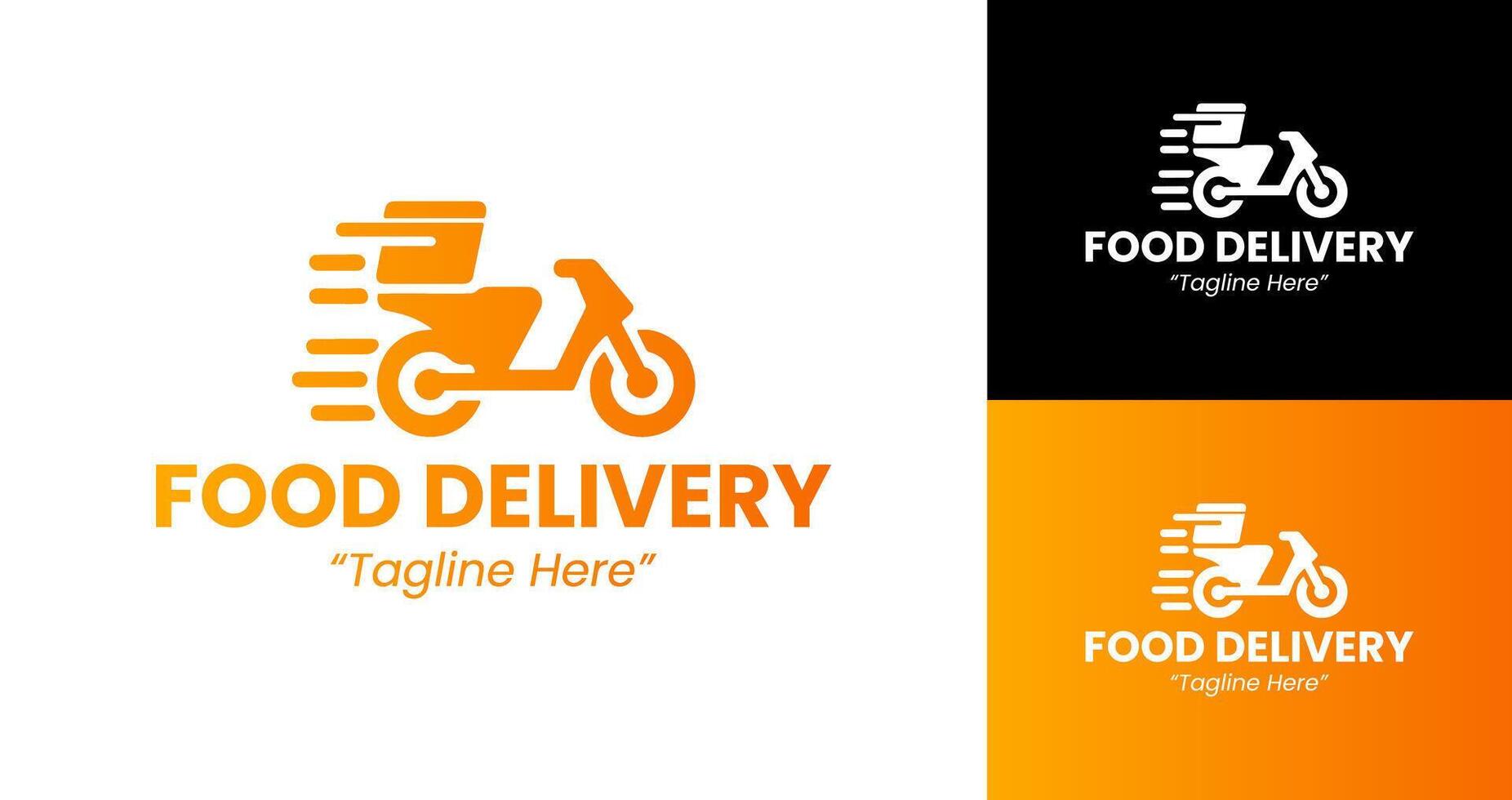 Creative Orange Circle Delivery Badge with Running Scooter Icon for Branding Use vector