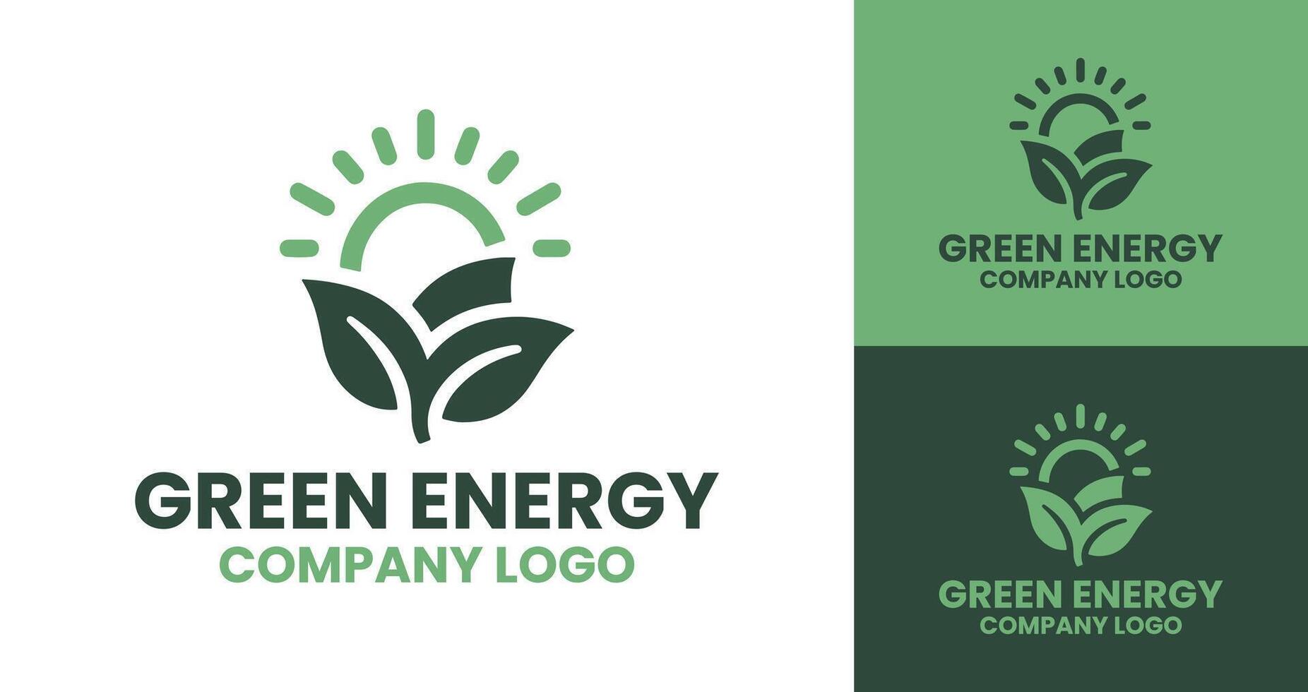 Minimalist Green Leaf Logo in Circular Design for Sustainable Energy and Clean Business Branding vector