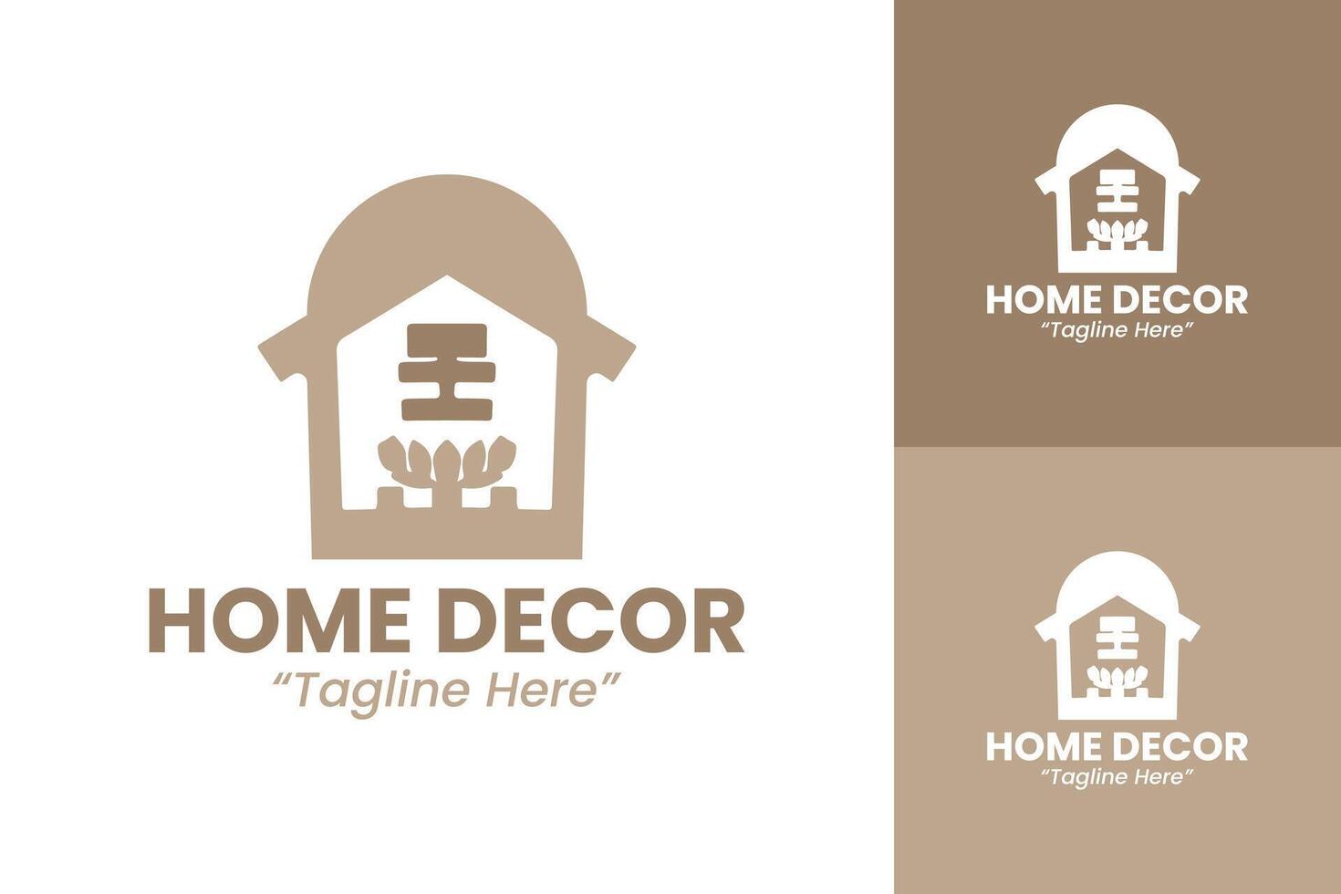 Elegant House Logos for Home Decor Branding with a Natural and Simple Look vector