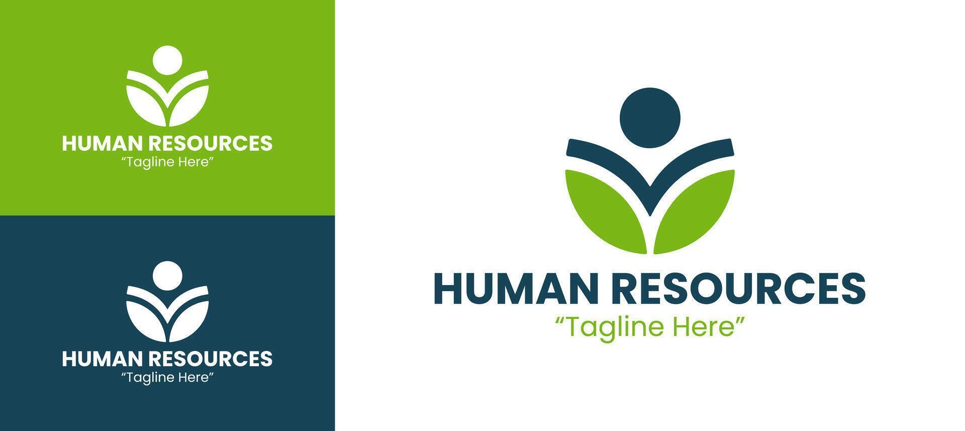 Minimalist Human Resources Logo for Professional HR Services and Corporate Branding vector