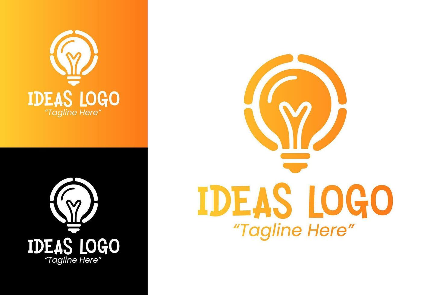 Unique Light Bulb Logo for Innovative Business and Branding Concepts vector