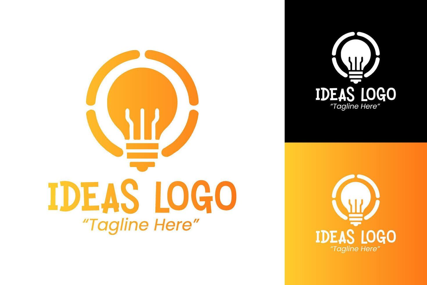 Fresh Light Bulb Logo Designs for Idea Generation and Business Branding vector