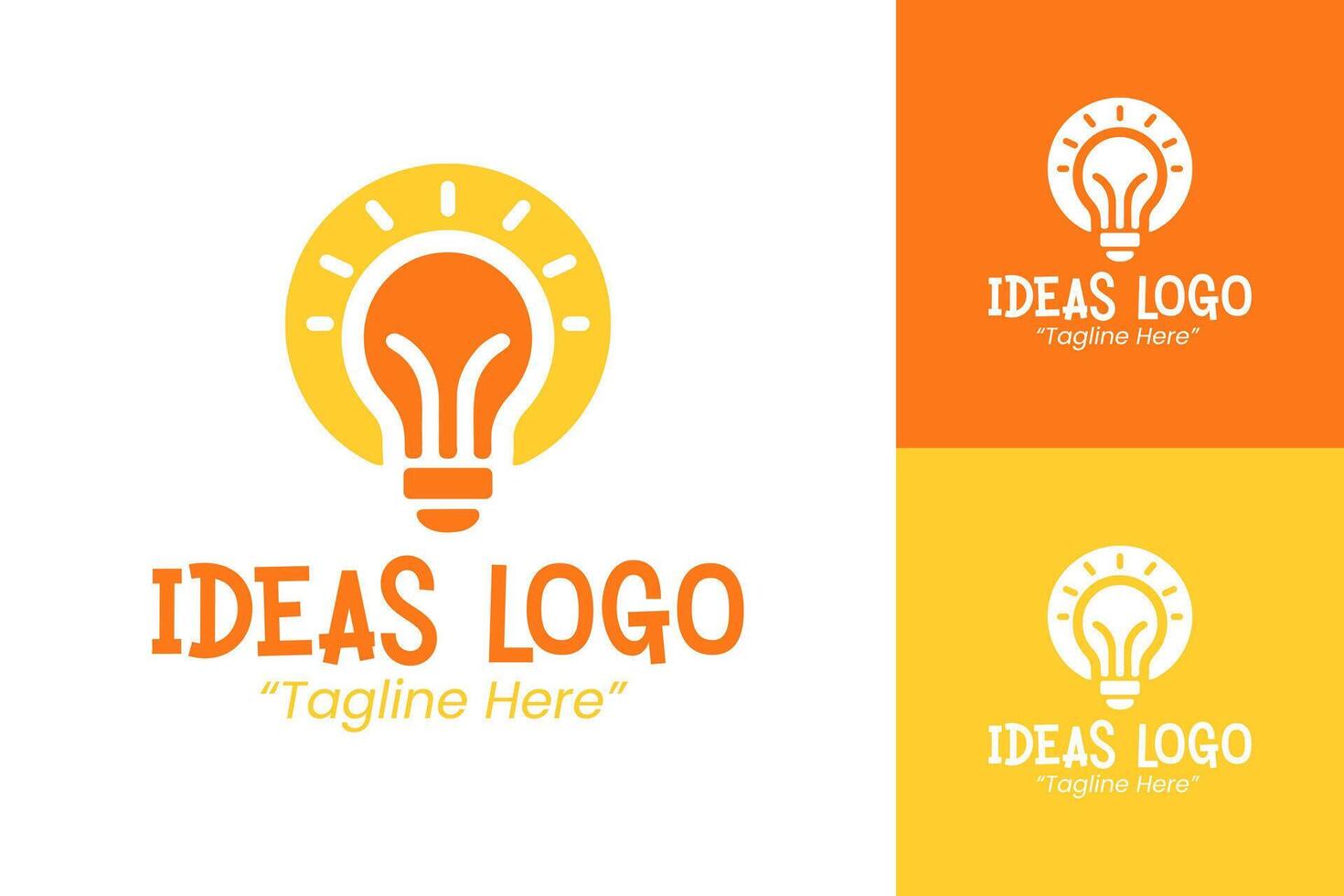 Bright and Bold Light Bulb Logo for Creative Branding and Business Ideas vector