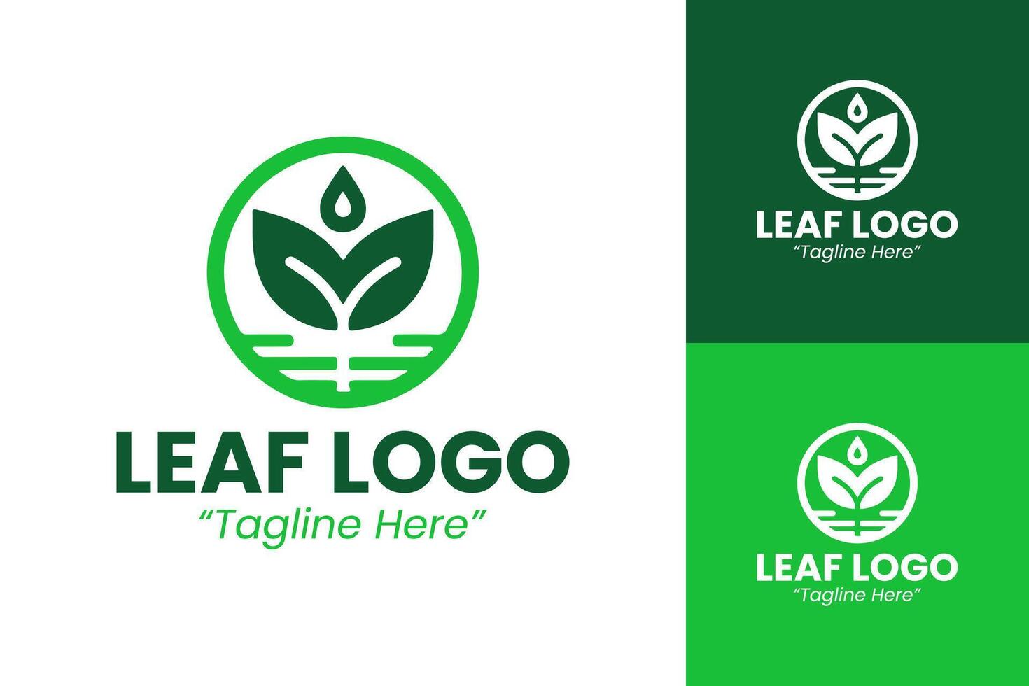 Unique Leaf Logo Design with Fresh Green Color for Business Branding vector