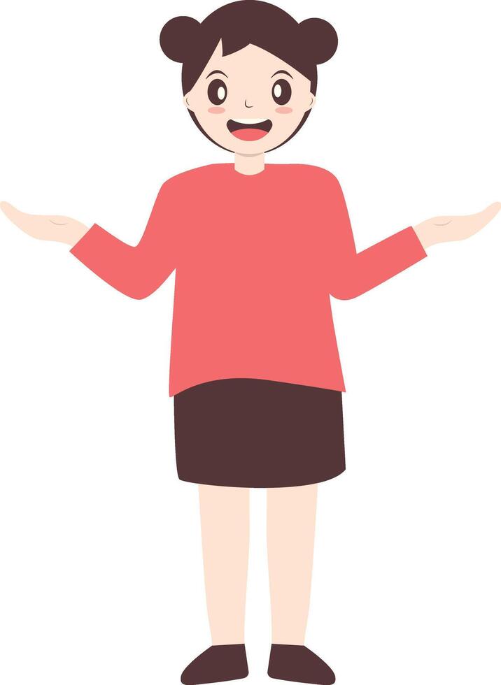 Cute Kids Cartoon Character with Cartoon Design. vector