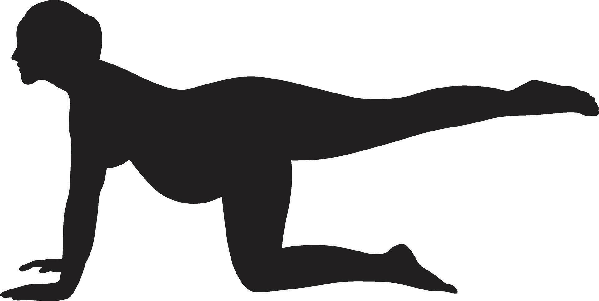 Pregnant Woman Silhouette. with Flat Design. vector