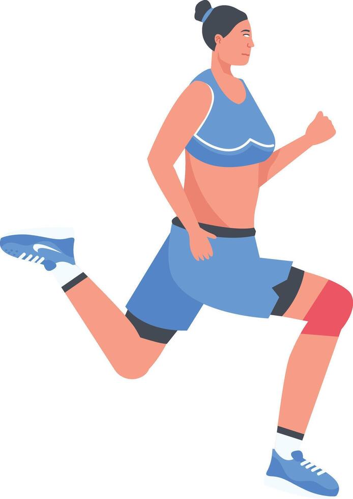 People Running Marathon vector