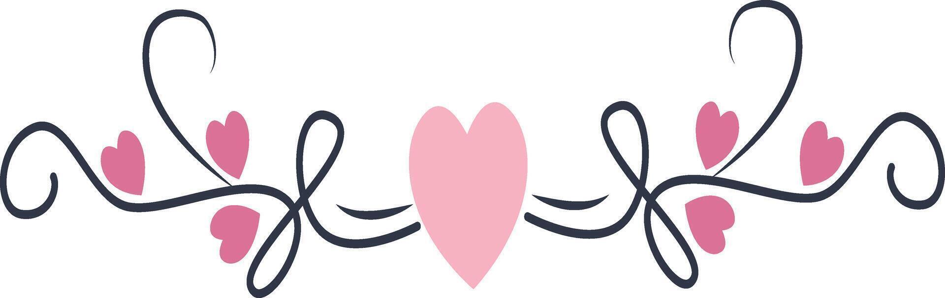 Romantic Divider Decoration. vector