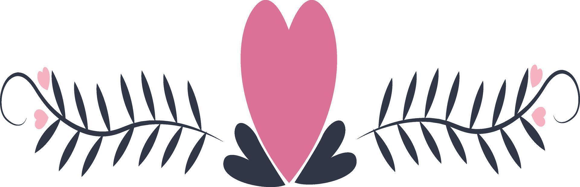Romantic Divider Decoration vector