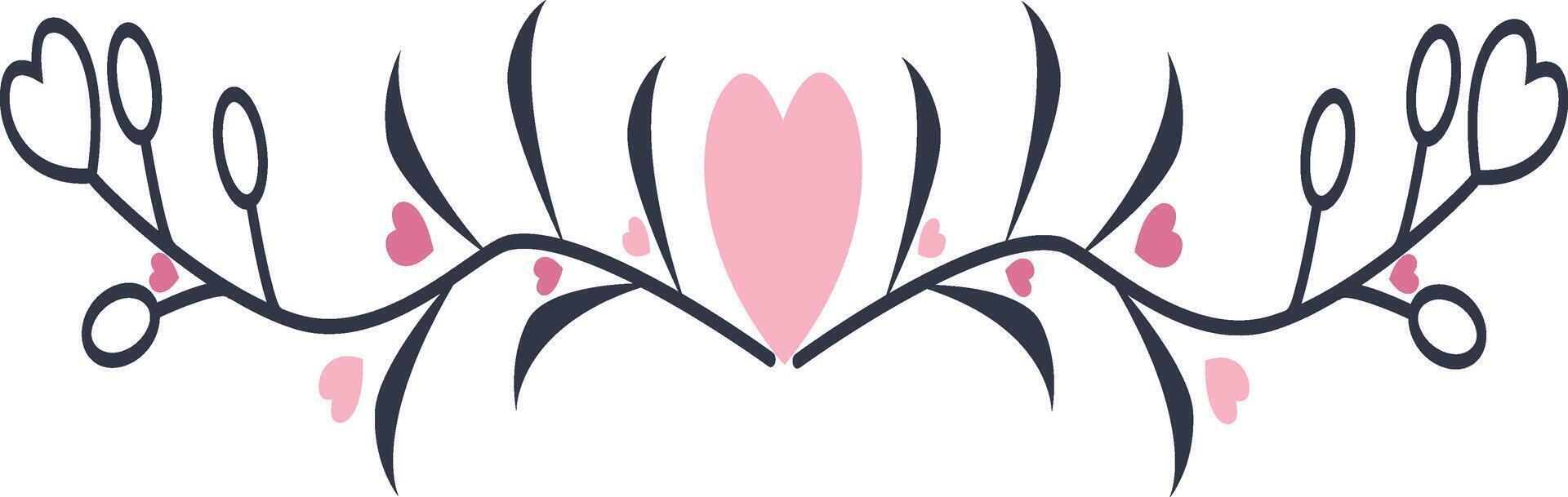 Romantic Divider Decoration, vector