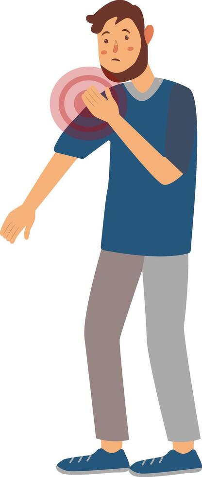 Illustration of Guy with Pain, Isolated on White Background vector