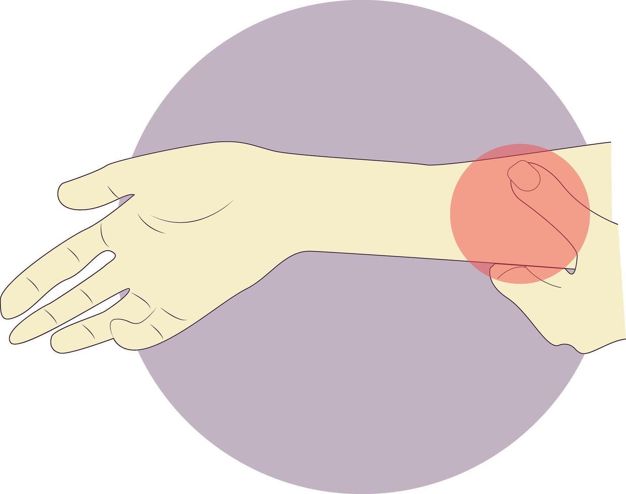Pain on Hand and Leg Illustration with Cartoon Concept vector