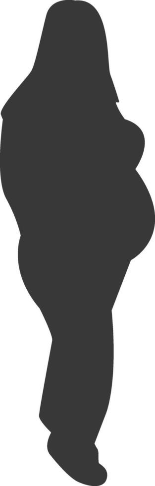 Silhouette of Pregnant Female in Abstract Design, vector