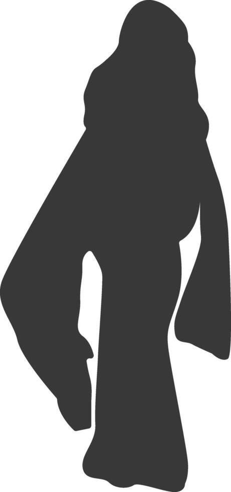 Silhouette of Pregnant Female in Abstract Shape vector