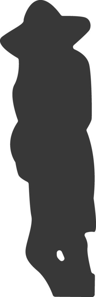 Silhouette of Pregnant Female in Abstract Design, Isolated on White Background. vector
