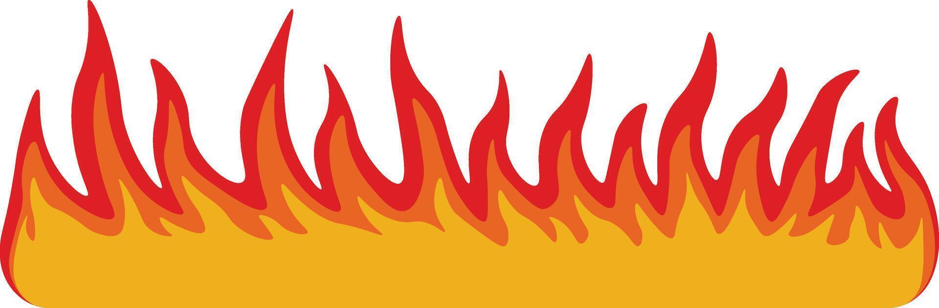 Fire Frame Border in Flat Design. vector