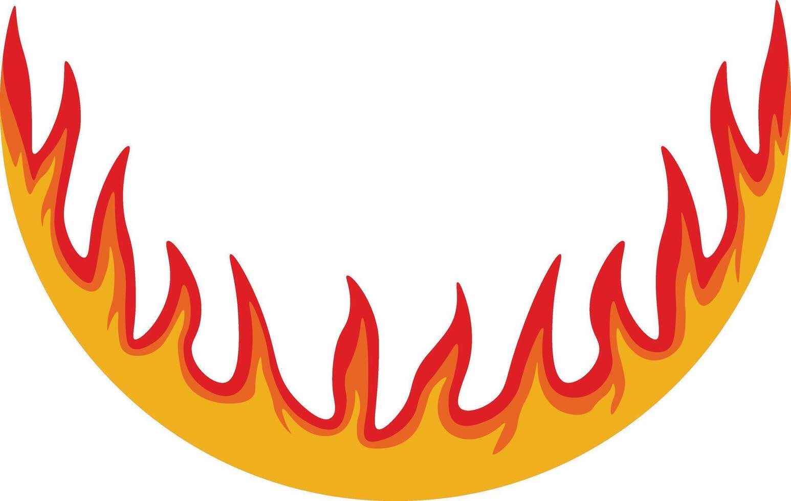 Fire Frame Border with Flat Design vector