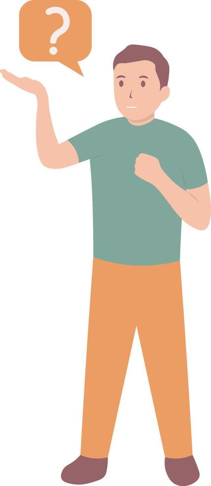 People Asking Question Illustration with Flat Design. vector