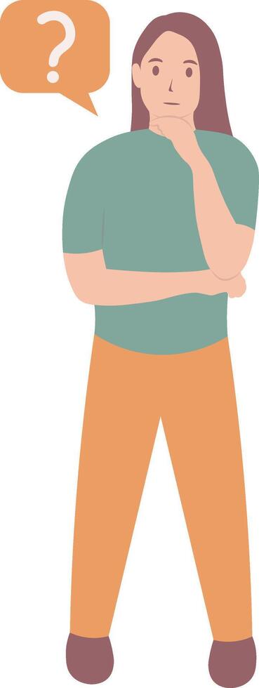 People Asking Question Illustration in Cartoon Design. vector