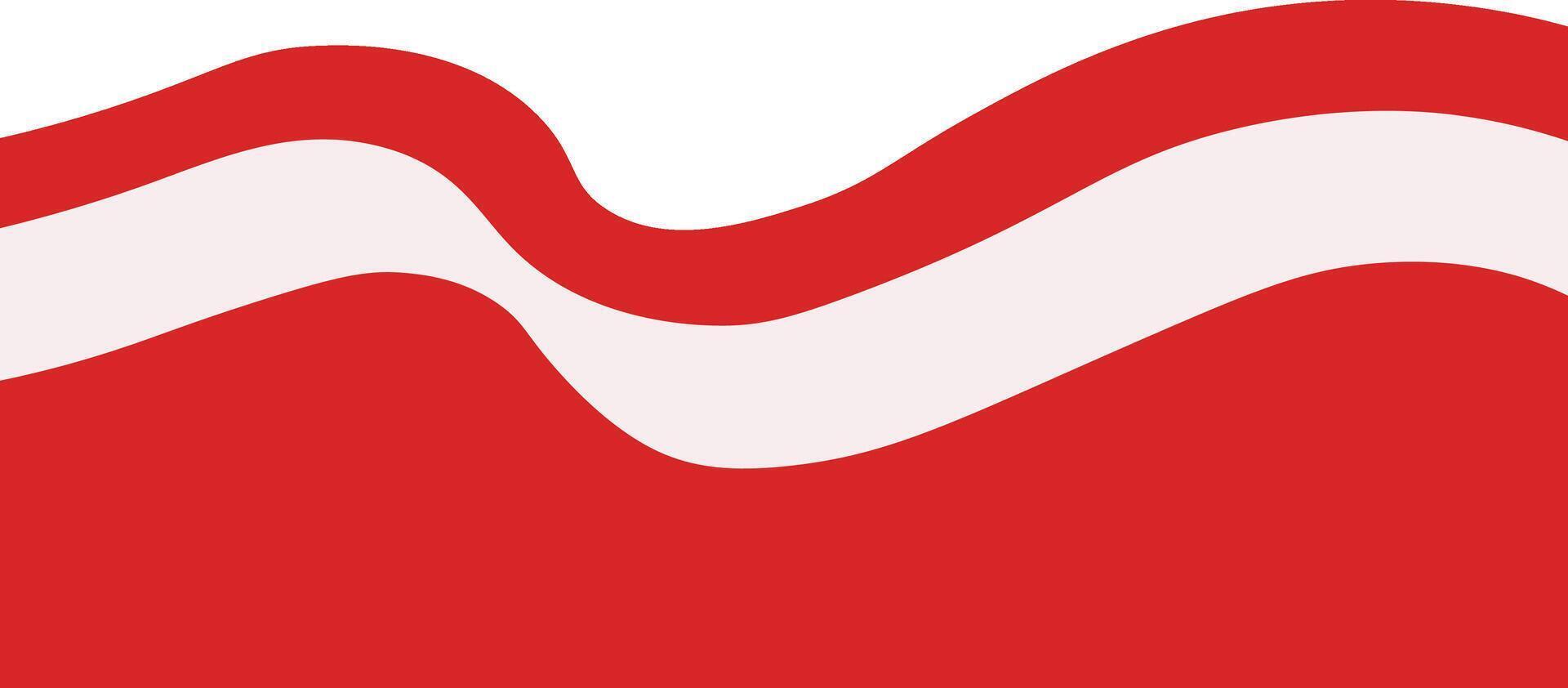 Indonesian Flag Ribbon Border. Isolated on White Background vector