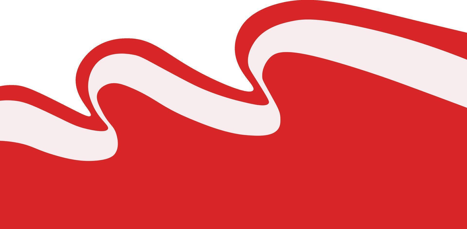 Indonesian Flag Ribbon Border Isolated on White Background vector