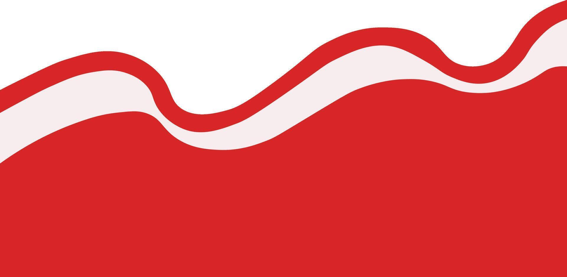 Indonesian Flag Ribbon Border in Flat Design. vector