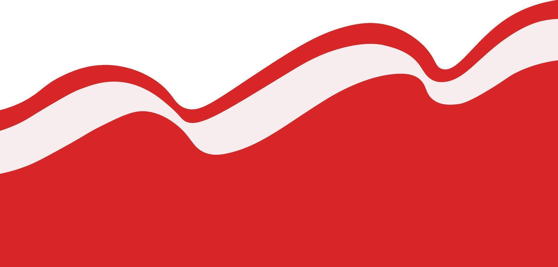 Indonesian Flag Ribbon Border with Flat Design. vector