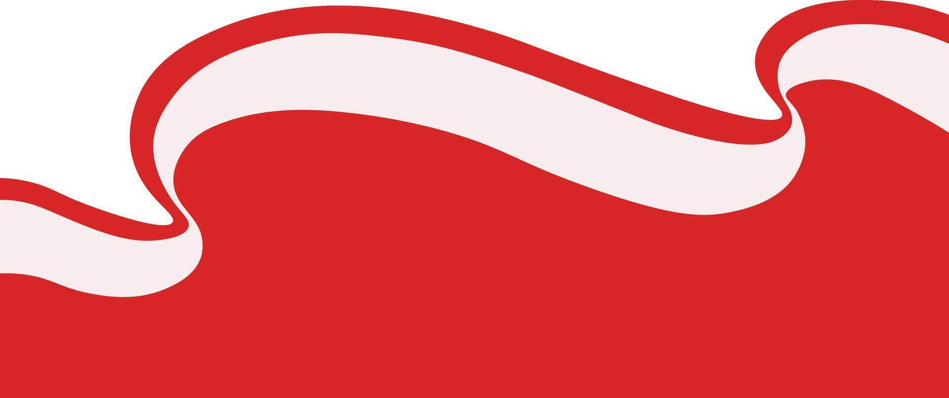 Indonesian Flag Ribbon Border with Cartoon Design vector